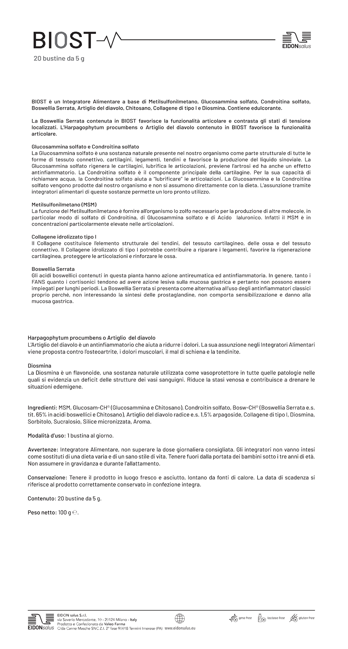 Foglietto illustrativo Biost Foglietto illustrativo Biost