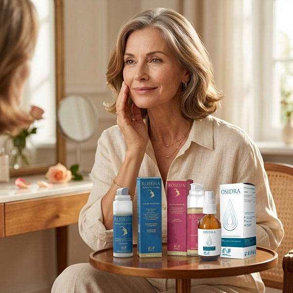 Donna che segue il rituale Viso ProAge