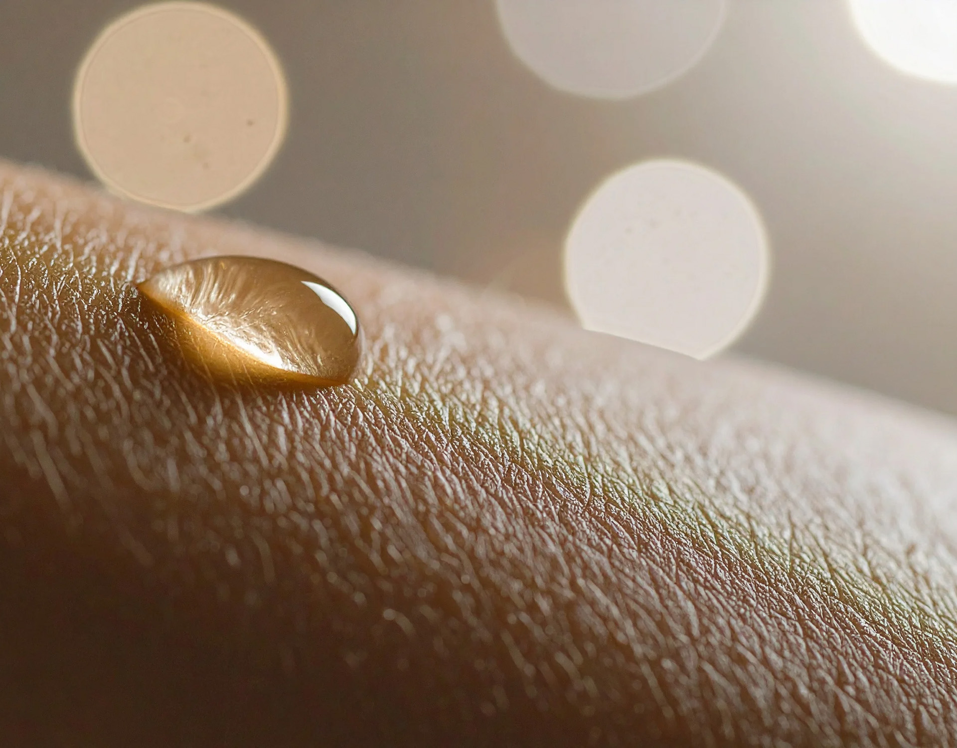 Goccia d'acqua da una foglia